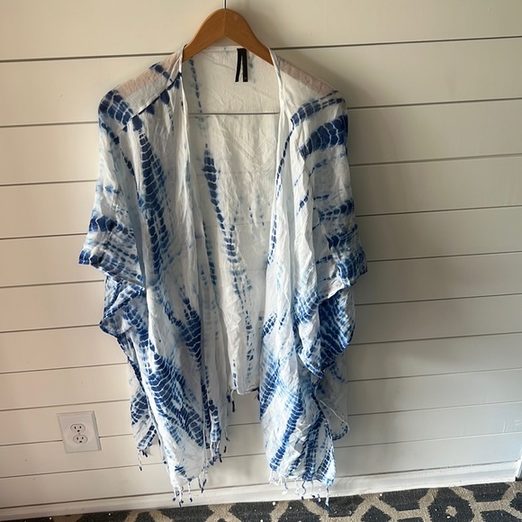 Lane Bryant Blue Boho Kimono - Picture 1 of 1